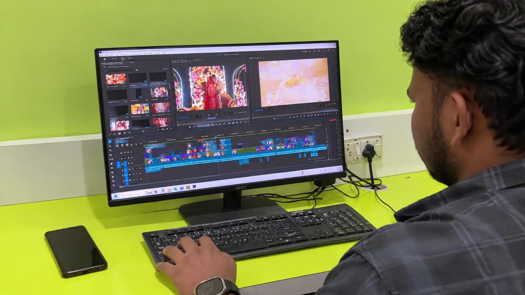 Student colour grading work from the Video Editing course